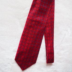 Neiman Marcus Neck Tie -- Silk, Hand made in Italy -- Red